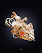 White Gold Heart, Vladislav Ociacia : Project for my shop. 
Soon in stock - https://www.buyourobot.com/downloads/category/robotic-organs/robotic-heart/