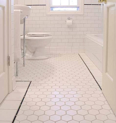 大六角陶瓷马赛克瓷砖白色哑光 厨房卫生间...