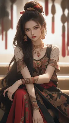 AI古风写实人物设定素材 服装插画设计参考 游影视戏原画概念设计-淘宝网