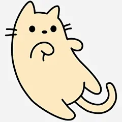简笔猫咪免抠素材_新图网 https://ixintu.com 一只 黄色 黑色 猫咪 胡须 尾巴 可爱 手绘