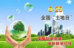 625全国土地日海报
