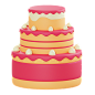 蛋糕3D插图