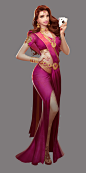 Dealer in Sari, yakun wang : My character design work for Tencent Game ----Texas Hold 'em Indian version（天天德州印度版）