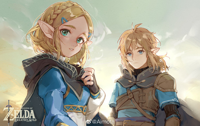 Zelda&Link，认真画的塞尔达和瞎...