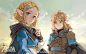 Zelda&Link，认真画的塞尔达和瞎画的林克（... 来自Aimota - 微博