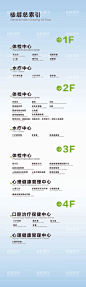 淡蓝色导视牌楼层索引图楼层简洁图  - 源文件下载【酷图网】导视牌,医院导视牌,公园导视牌,楼层索引图,楼层简洁图,淡蓝色展板,简洁展板,大气干净展板,楼层图排版,箭头,双箭头,蓝绿背景