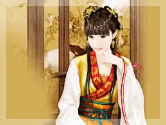 古风手绘美人  言情  柳青眉/绘