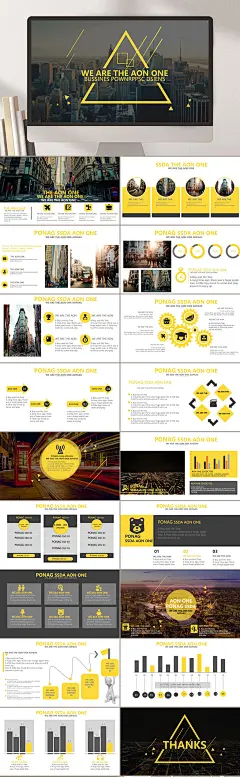 极简大气时尚英文企业工作总结PPT