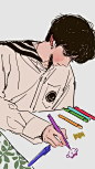 动漫插画帅哥