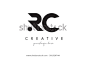 RC Letter Logo Design with Creative Modern Trendy Typography and Black Colors.