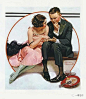 诺曼 罗克韦尔（英文名：Norman rockwell）出生于1894年于1978年去世，他是20世纪美国知名的作家，画家还是插画家。