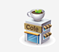 cofe商铺扁平化矢量png_新图网 https://ixintu.com 矢量商铺 卡通cofe商店 扁平化商铺 商铺 商店 商场 商铺png cofe商店png 商铺扁平