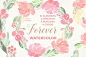 Illustrations: Essem Creatives - Watercolor Floral Bundle - Forever