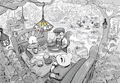 南北东嘻嘻的西采集到插画