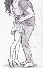 #drawing #couple #boy #girl #hug #kiss