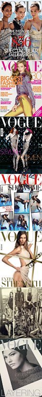 #统计# Karlie Kloss从Vogue葡萄牙2009年9月刊(Reprint)入账Vogue封面至今共收获30封正刊封面,登陆美,意,英等15个版本,其中24张单人封.同一地区最多封为5张Vogue意大利,最快速度登陆同一地区Vogue最多封为半年3封Vogue日本.另外Karlie Kloss从未登陆过4月刊和法版 #原画品质封面# http://t.cn/RhBalzR