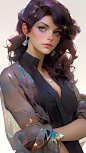 an awakened french model in casual clothes in modern Paris in blade runner, pure psychedelic transparent gown, dark evening gloves, attractive beauty, flirty expression, gorgeous eyes, elegant face, by Ross Tran, detailed illustration