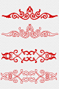中国风装饰花纹古典线条边框吉祥免扣元素