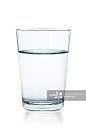 Clear glass of water on a white background