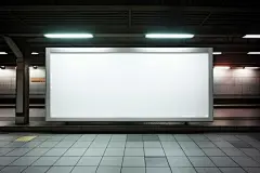 户外看板设计横版展板样机模型