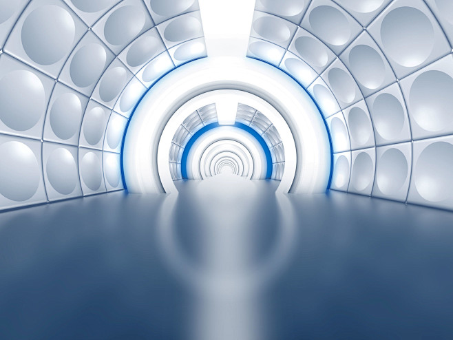 未来,隧道,宇宙飞船,走廊,发光_背景素...