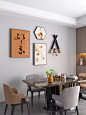 北欧轻奢餐厅装饰画饭厅挂画客厅墙壁画现代简约创意餐桌墙面组合-tmall.com天猫