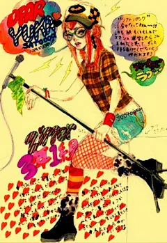 CG插画：旧旧的海报 #采集大赛#