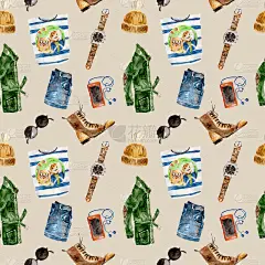 无缝图案搭配时尚、时尚的保暖衣物