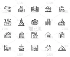 城堡线图标，中世纪塔的矢量象形文字，城堡建筑。要塞图解，奇幻标志签名.