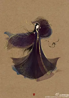 #每日一涂##无脸古装群像##花千骨#紫薰娘娘黑化以后衣服更难画了然而我喜欢（po一张证明并没有完全转型成美食博主）