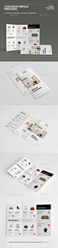 Catalogue Trifold Brochure — InDesign INDD #simple #modern catalogue • Download ➝ https://graphicriver.net/item/catalogue-trifold-brochure/19866866?ref=pxcr