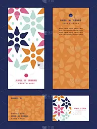 向量抽象彩色星星垂直框架图案邀请问候语，回复