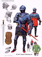 中世纪骑士原画概念设计图（附下载） - 蓝铅笔