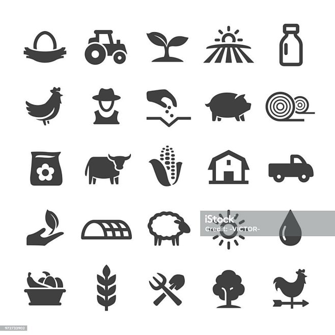 Farming Icons - Smart Series Farming, Agriculture, Icon stock vector