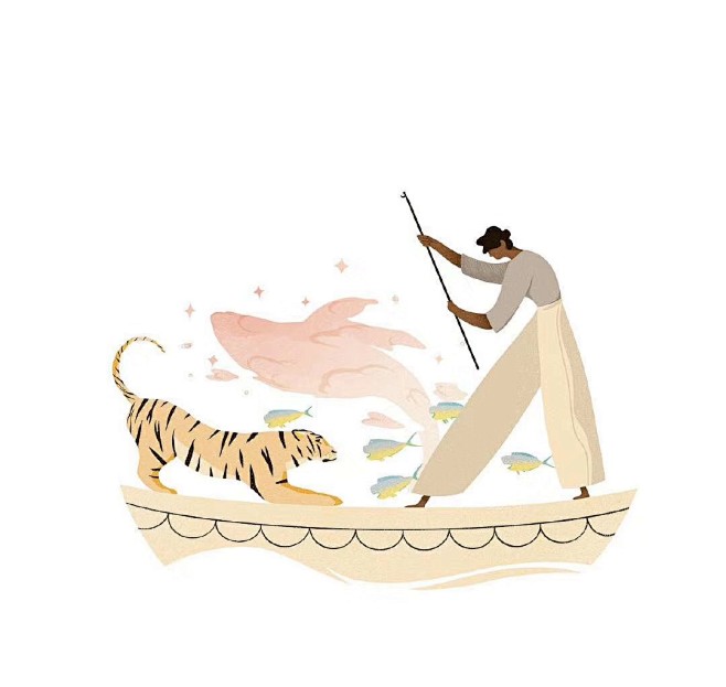 电影小插画少年派的奇幻漂流