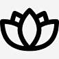 莲花图标 https://88ICON.com 自然 体育 花 荷花 东方 瑜伽 冥想 印度教 植物 脉轮