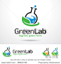 Green Lab Logo Template Design Vector
