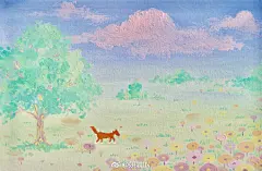 小王子驯服了狐狸。
小王子还是要离开，他想知道更多世界。
#插画# #水彩# ​​​​