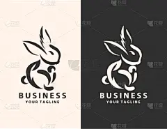兔子,线条画,矢量,可爱的,狗,动物,鸟类,背景,绘画插图,卡通