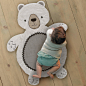 Amazon.com : Levtex Baby - Bailey Playmat - Bear - Charcoal, Taupe, White - Nursery Accessories : Baby