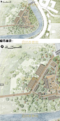 2022小清新公园彩平PSD素材竞赛淡雅风滨河公园彩色平面图ps素材