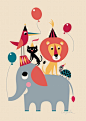 #poster animal party 50x70 by #Ingela P #Arrhenius from www.kidsdinge.com https://www.facebook.com/pages/kidsdingecom-Origineel-speelgoed-hebbedingen-voor-hippe-kids/160122710686387?sk=wall #kidsdinge #poster #lion