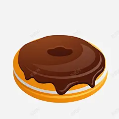 手绘巧克力甜甜圈 元素 免抠png 设计图片 免费下载 页面网页 平面电商 创意素材