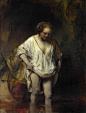 A Woman bathing in a Stream Hendrickje Stoffels, Rembrandt Harmenszoon Van Rijn