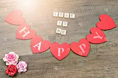 玫瑰,幸福,红色,心型,未来,单词,座右铭,美,贺卡,字母