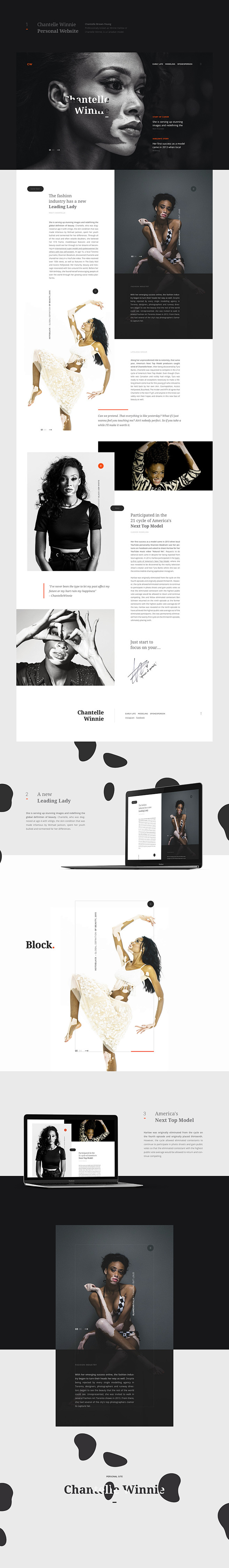 Behance Web设计 Chante...