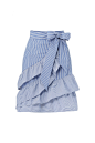 Parker Striped Ruffle Lambert Skirt : Rent Striped Ruffle Lambert Skirt by Parker for &#;3630 only at Rent the Runway.