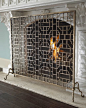 Single-Panel Fireplace Screen