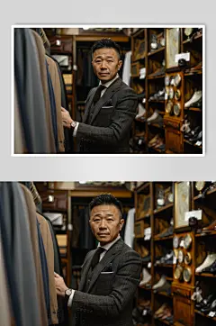 AI数字艺术西装定制西服店摄影图-众图网