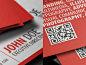 Red Square quick response business card on Behance